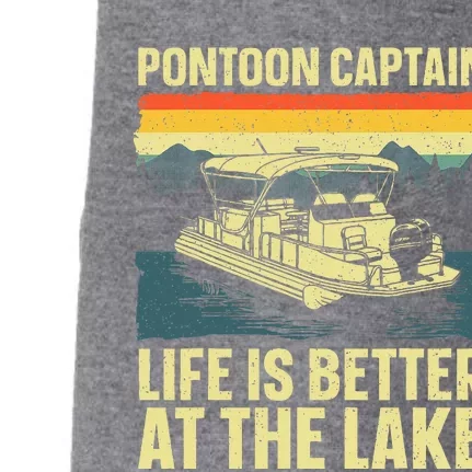 Funny Pontoon Captain Art For Pontoon Doggie 3-End Fleece Hoodie