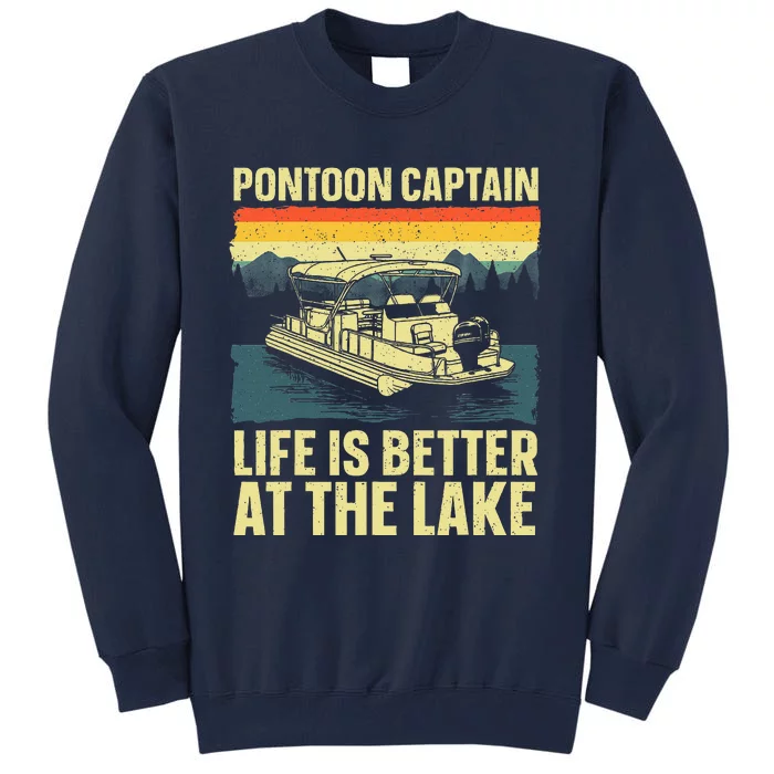 Funny Pontoon Captain Art For Pontoon Tall Sweatshirt