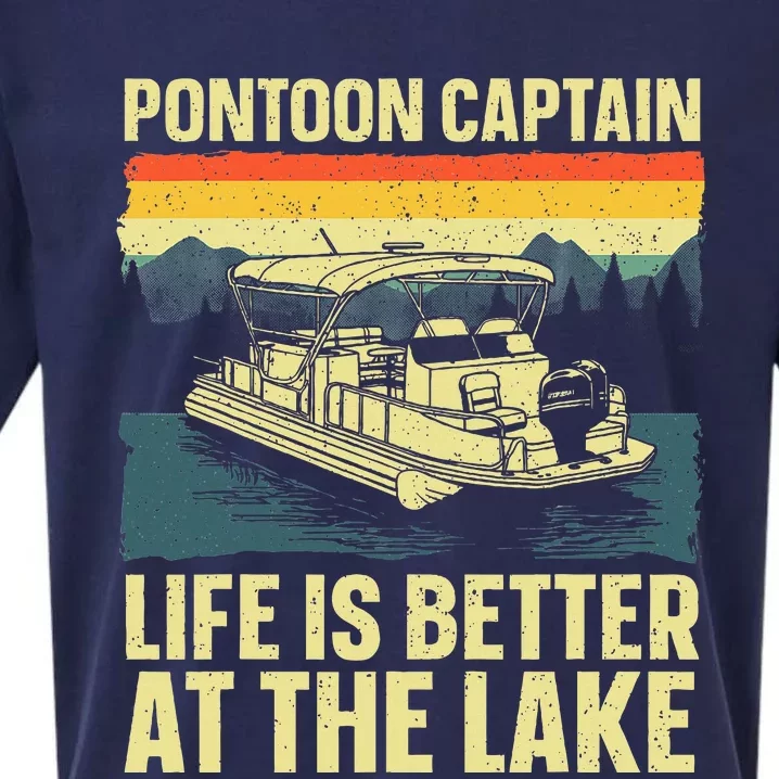 Funny Pontoon Captain Art For Pontoon Sueded Cloud Jersey T-Shirt