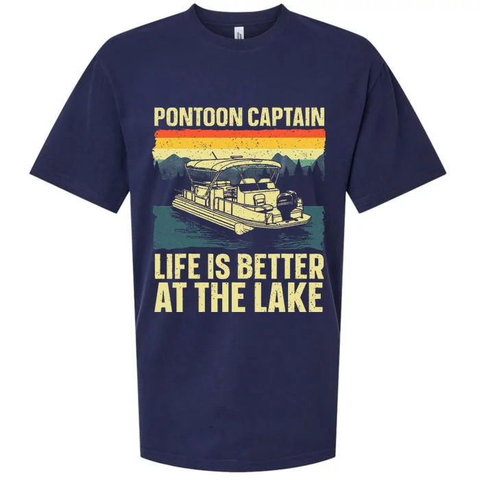 Funny Pontoon Captain Art For Pontoon Sueded Cloud Jersey T-Shirt