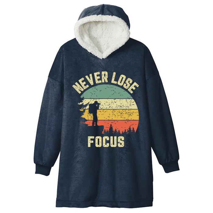 Funny Photographer Camera Never Lose Focus Photography Hooded Wearable Blanket