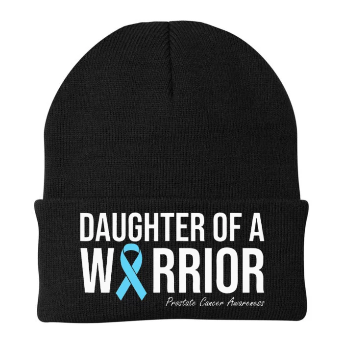 Family Prostate Cancer Awareness Light Blue Daughter Warrior Knit Cap Winter Beanie