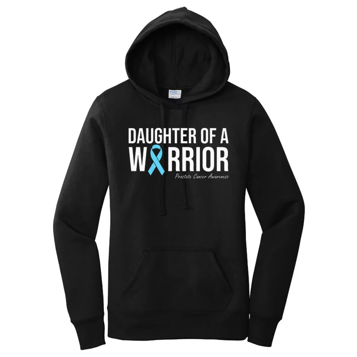 Family Prostate Cancer Awareness Light Blue Daughter Warrior Women's Pullover Hoodie