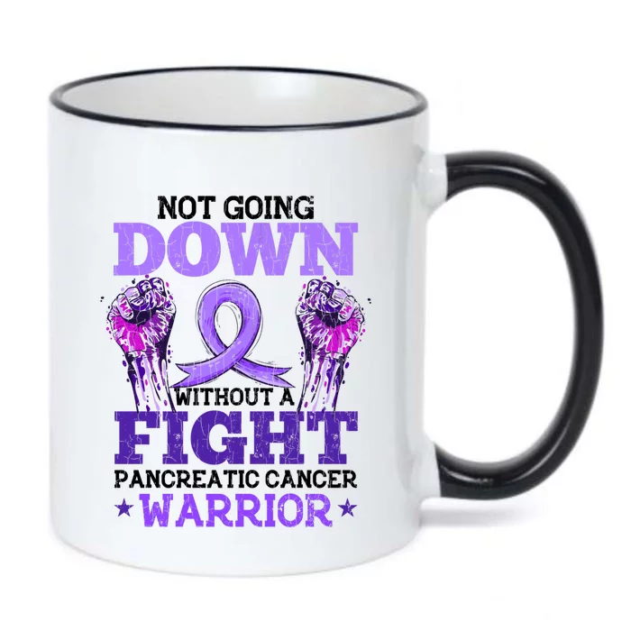 Fighting Pancreatic Cancer Warrior Awareness Purple Graphic Gift Black Color Changing Mug