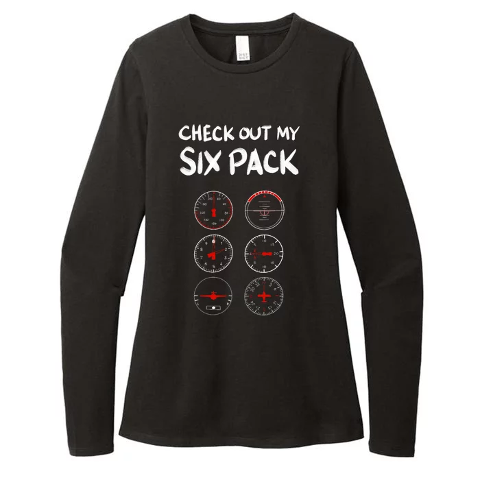 Funny Pilot Design For Aviation Airplane Pilot Womens CVC Long Sleeve Shirt