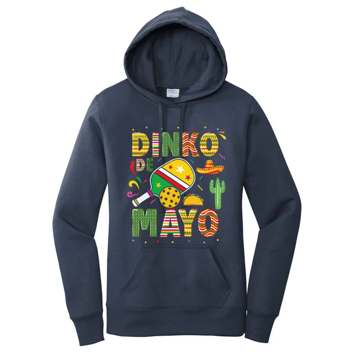 Funny Pickleball Dinko De Mayo Cinco De Mayo Pickleball Pun Women's Pullover Hoodie