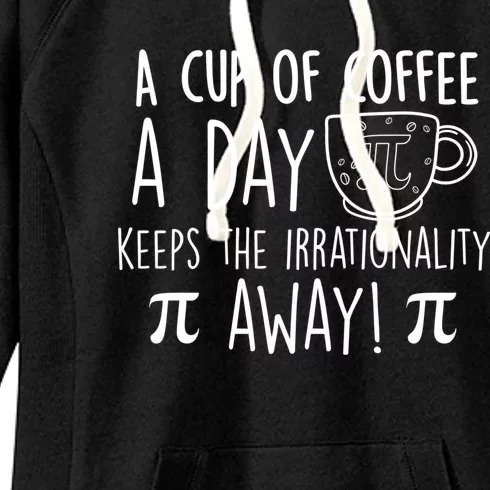 Funny Pi Day Coffee Lover Teacher Happy Pi Day Math Meaningful Gift Women's Fleece Hoodie