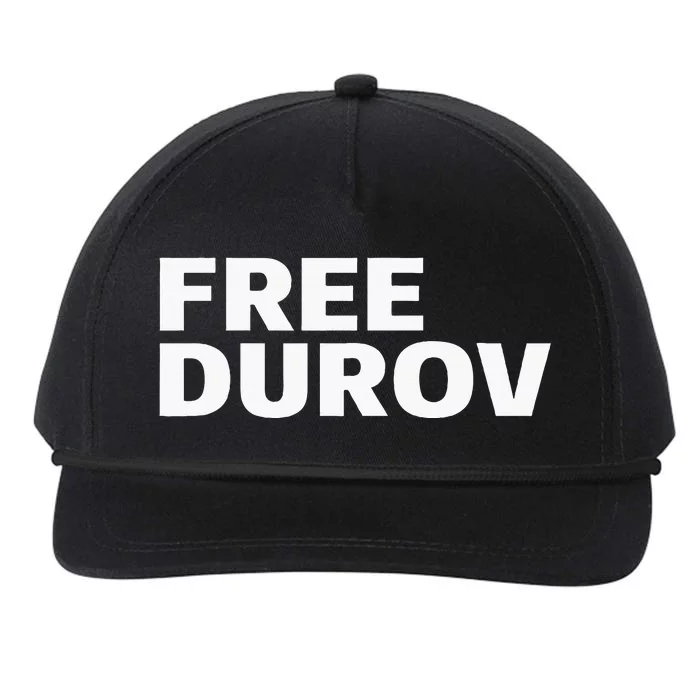 Free Pavel Durov Privacy Is Not A Crime Snapback Five-Panel Rope Hat