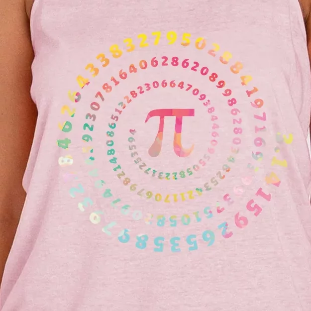 Funny Pi Day Math Lover Gift Women's Knotted Racerback Tank