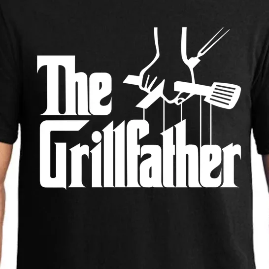 Funny Parody Dad Grilling Bbq Meat Humor Grillfather Gift Pajama Set