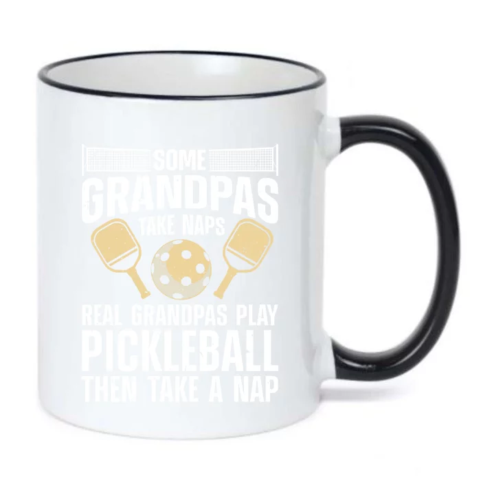 Funny Pickleball Design Grandpa Pickleball Player Gift Black Color Changing Mug