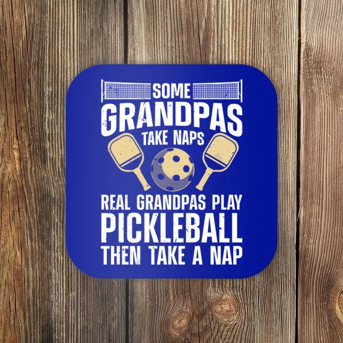 Funny Pickleball Design Grandpa Pickleball Player Gift Coaster