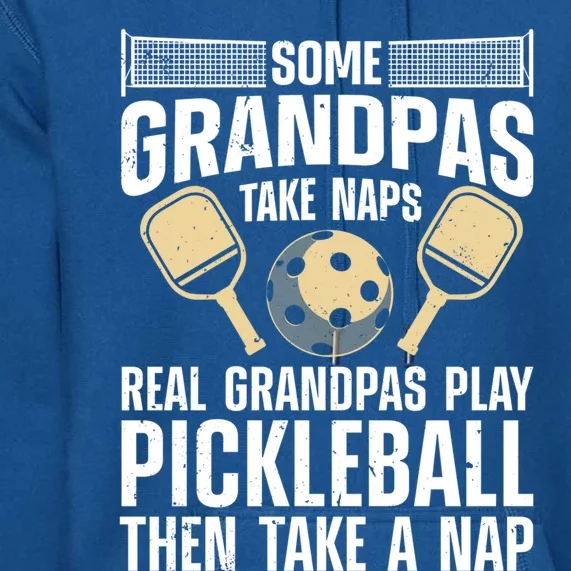 Funny Pickleball Design Grandpa Pickleball Player Gift Premium Hoodie