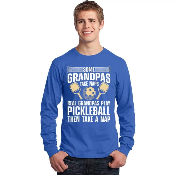 Funny Pickleball Design Grandpa Pickleball Player Gift Tall Long Sleeve T-Shirt