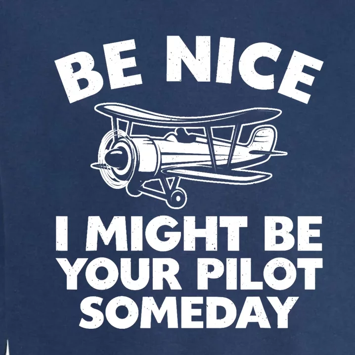 Funny Pilot Design For Aviation Airplane Pilot Garment-Dyed Sweatshirt