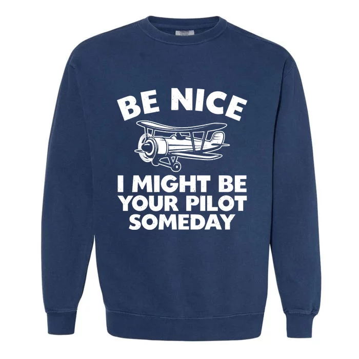 Funny Pilot Design For Aviation Airplane Pilot Garment-Dyed Sweatshirt