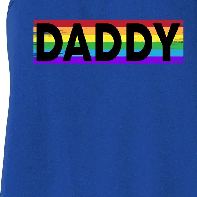 Funny Pride Daddy Gift Proud Gay Lesbian Lgbt Gift Father's Day Gift Women's Racerback Tank