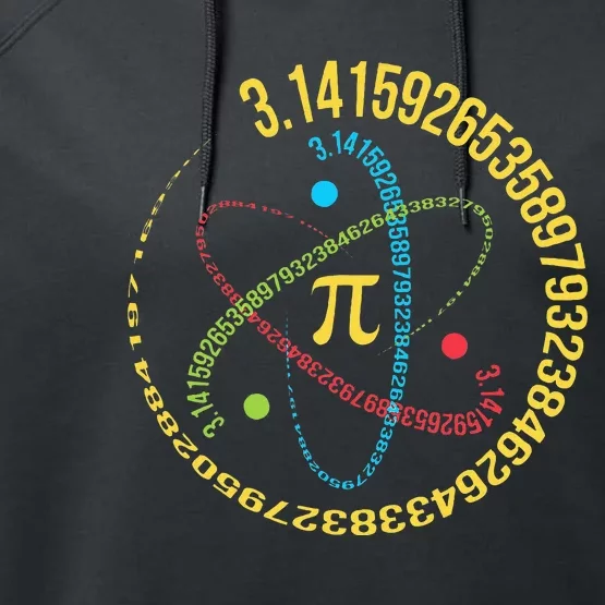 Funny Pi Day Spiral Pi Math For Pi Day Groovy Performance Fleece Hoodie