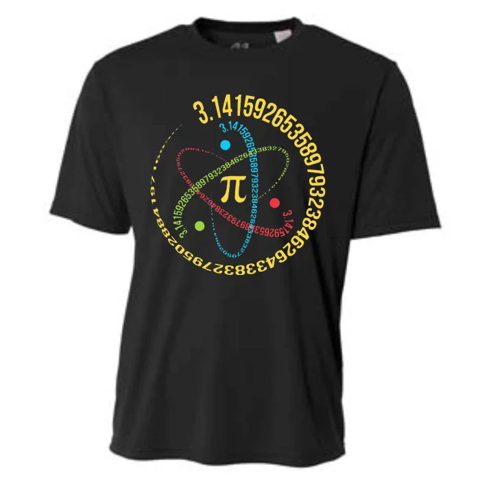 Funny Pi Day Spiral Pi Math For Pi Day Groovy Cooling Performance Crew T-Shirt