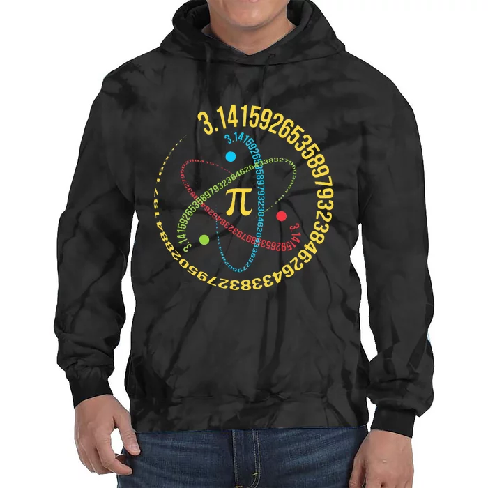 Funny Pi Day Spiral Pi Math For Pi Day Groovy Tie Dye Hoodie