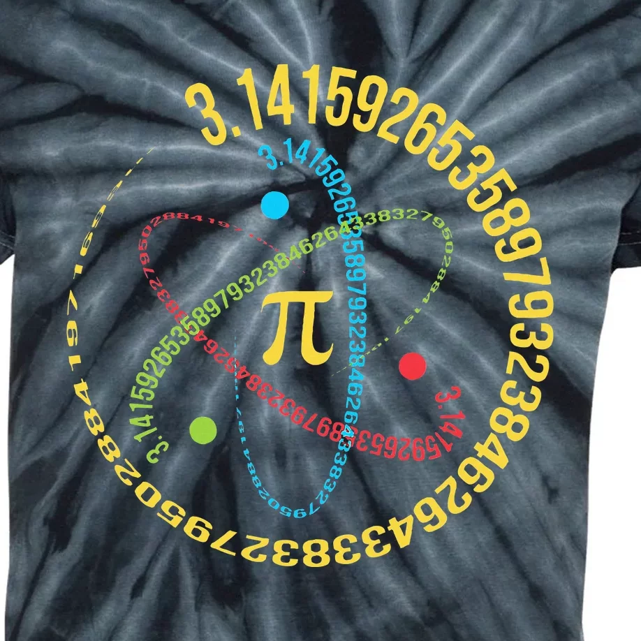 Funny Pi Day Spiral Pi Math For Pi Day Groovy Kids Tie-Dye T-Shirt