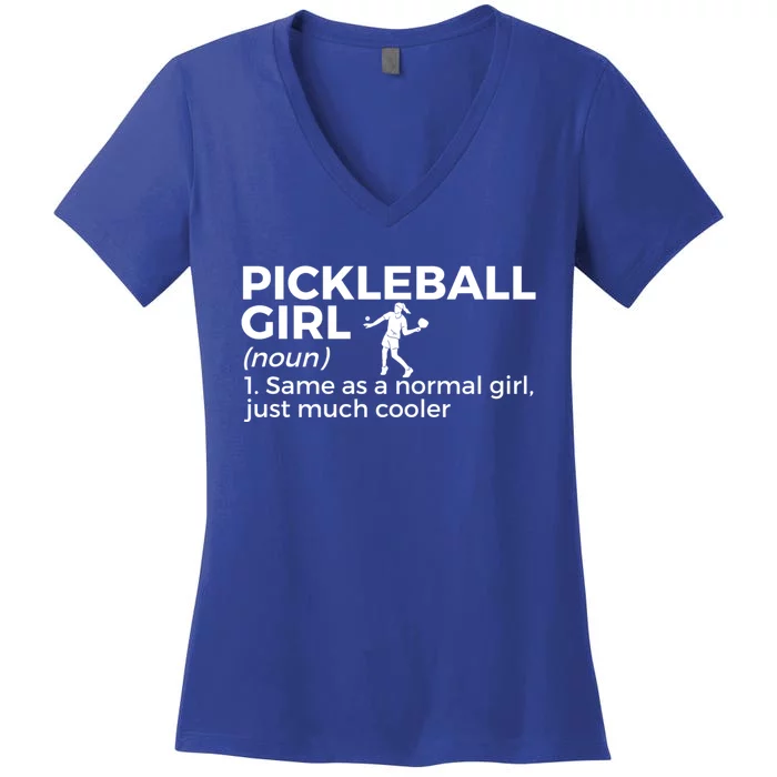 Funny Pickleball Definition Gift Women's V-Neck T-Shirt