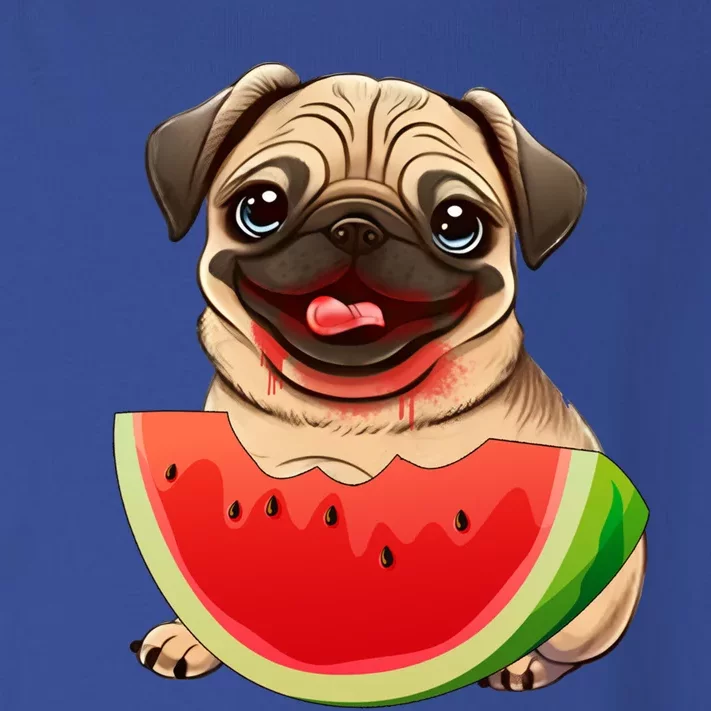 Funny Pug Dog And Watermelon Slice Summer Vacation Great Gift Toddler Long Sleeve Shirt