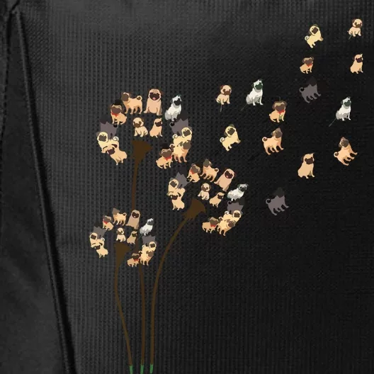 Flower Pug Dogs Dandelion Funny Animal Lovers Tees Men Women City Backpack