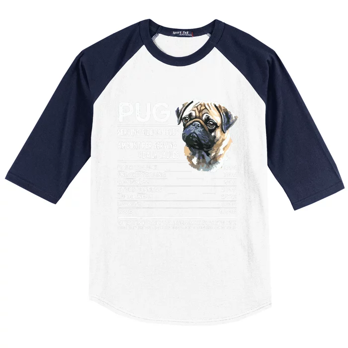 Funny Pug Dog Lover Pug Humor Pug Owner Cute Pug Baseball Sleeve Shirt