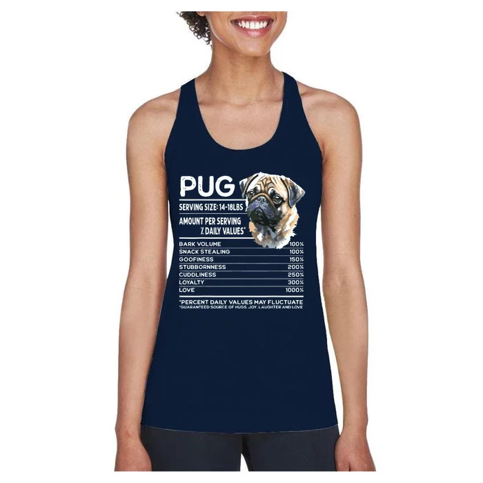 Funny Pug Dog Lover Pug Humor Pug Owner Cute Pug Women's Racerback Tank