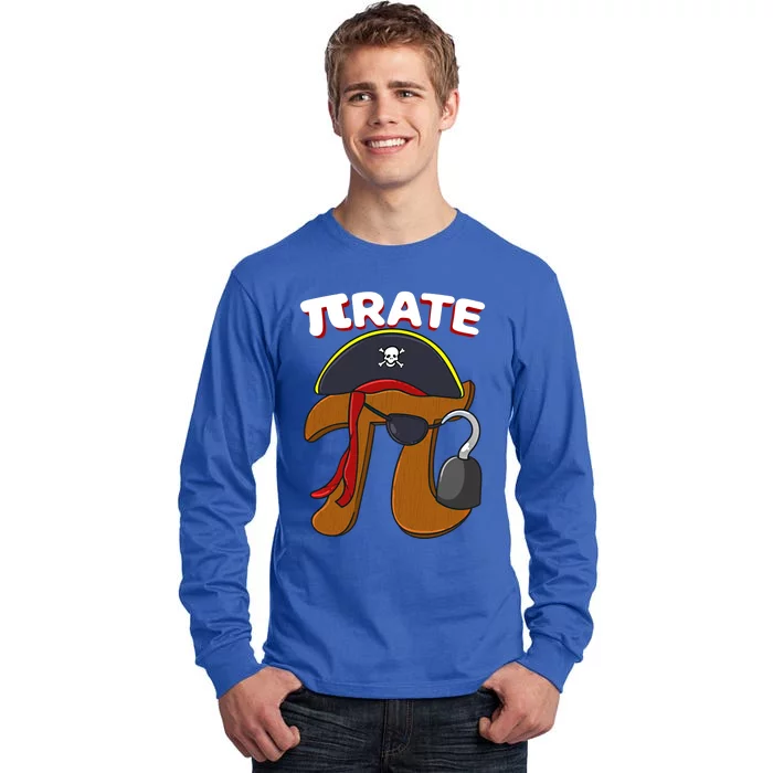 Funny Pi Day Pirate Pi Symbol Graphic Art Math Lover Gift Tall Long Sleeve T-Shirt