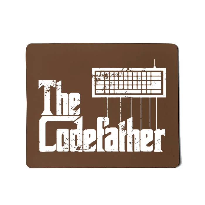 Funny Programmer Dad Gift The Codefather Vintage Coder Mousepad