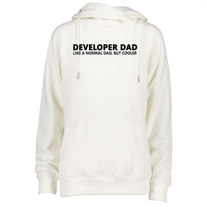 Funny Programmer Dad Software Developer Dad Womens Funnel Neck Pullover Hood