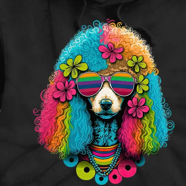 Funny Poodle Dog Miniature Poodle Toy Poodle Hippie Tie Dye Hoodie