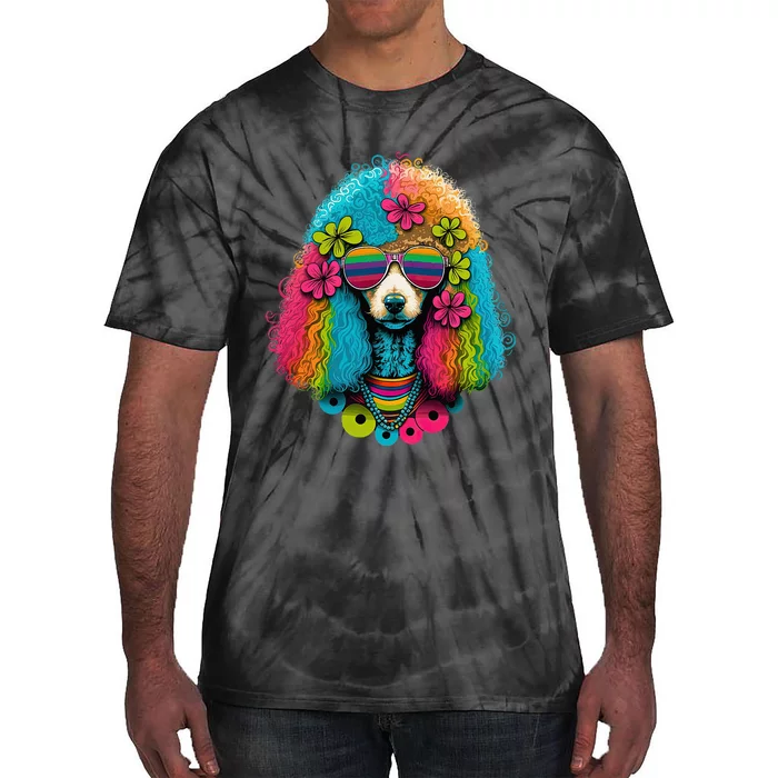 Funny Poodle Dog Miniature Poodle Toy Poodle Hippie Tie-Dye T-Shirt