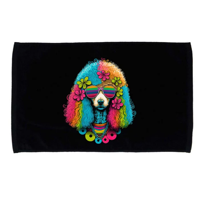 Funny Poodle Dog Miniature Poodle Toy Poodle Hippie Microfiber Hand Towel