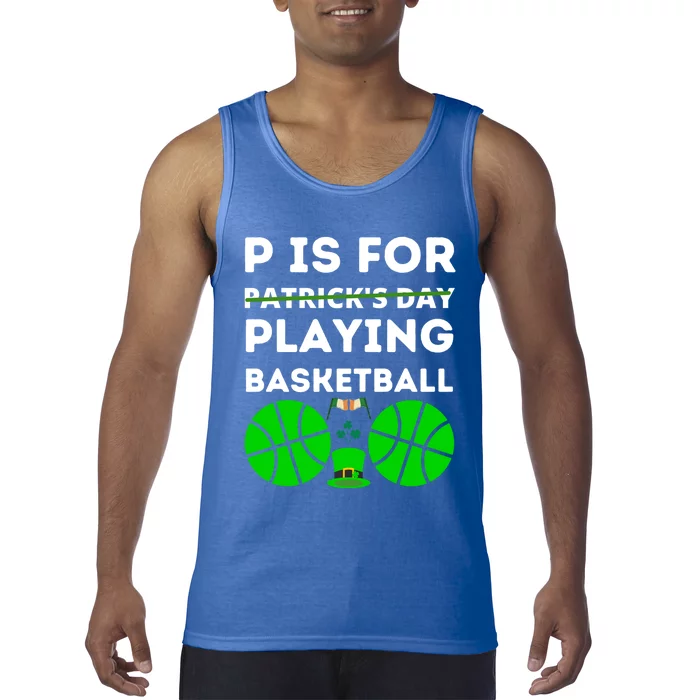 Funny Patricks Day Basketball Players Cool Patricks Day Gift Tank Top