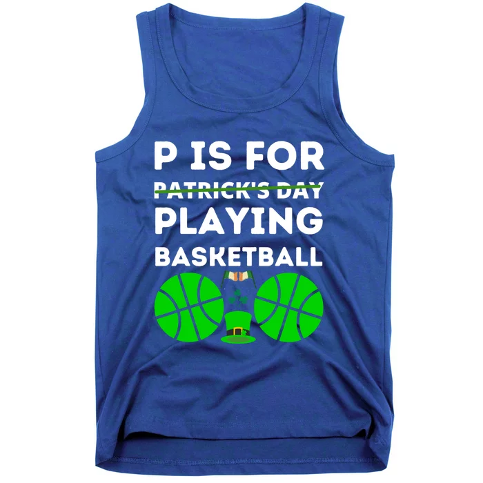 Funny Patricks Day Basketball Players Cool Patricks Day Gift Tank Top