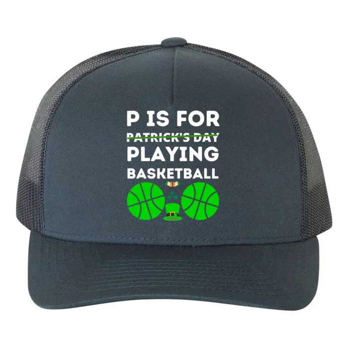 Funny Patricks Day Basketball Players Cool Patricks Day Gift Yupoong Adult 5-Panel Trucker Hat