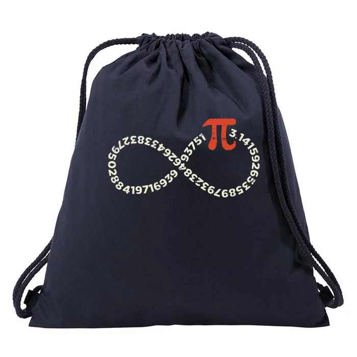 Funny Pi Day Infinity Symbol Math Geek Infinite Sign Drawstring Bag