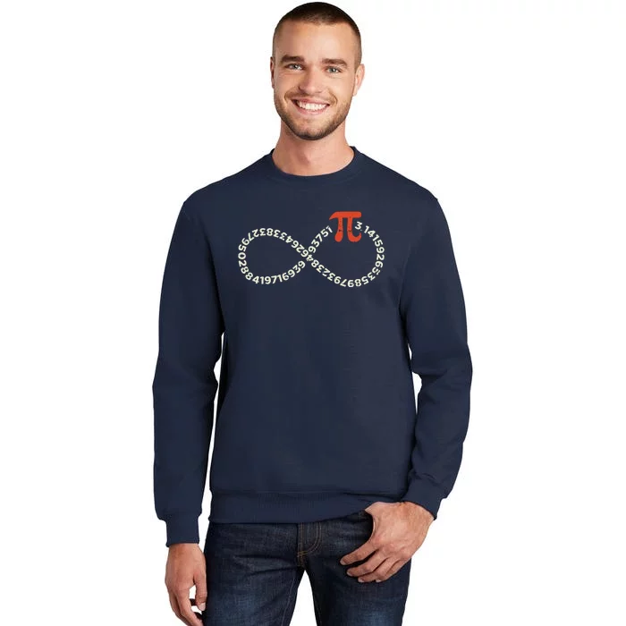 Funny Pi Day Infinity Symbol Math Geek Infinite Sign Tall Sweatshirt