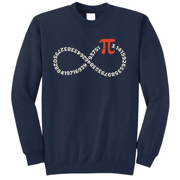 Funny Pi Day Infinity Symbol Math Geek Infinite Sign Tall Sweatshirt