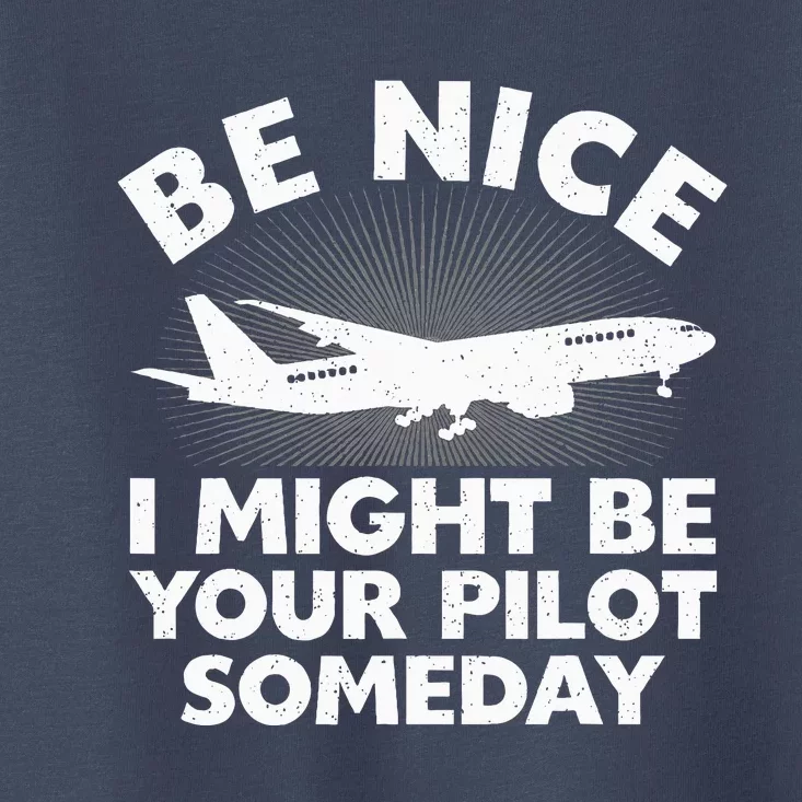 Funny Pilot Design Aviation Airplane Pilot Toddler T-Shirt