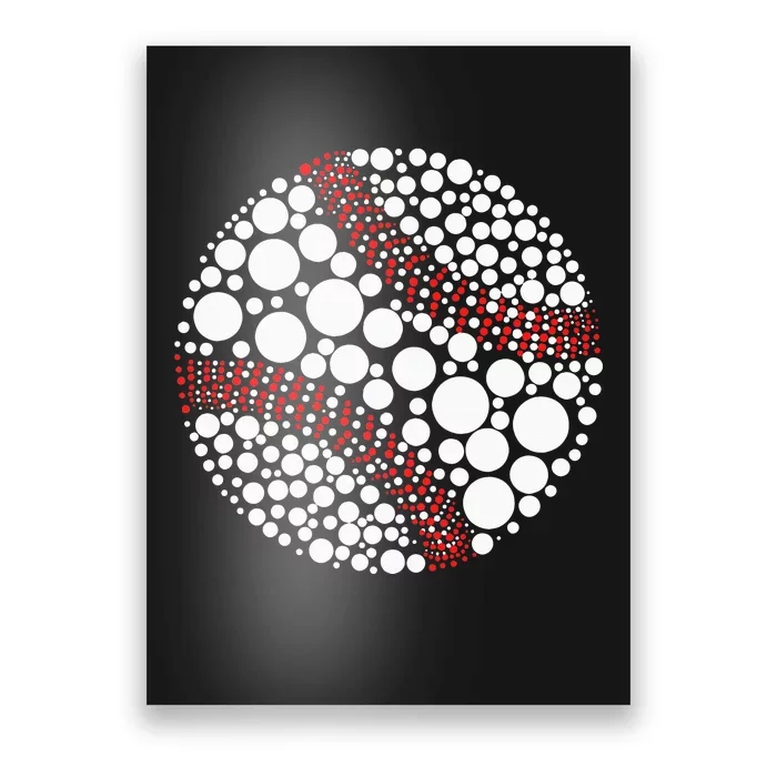 Funny Polka Dot Baseball Lover Player International Dot Day Poster