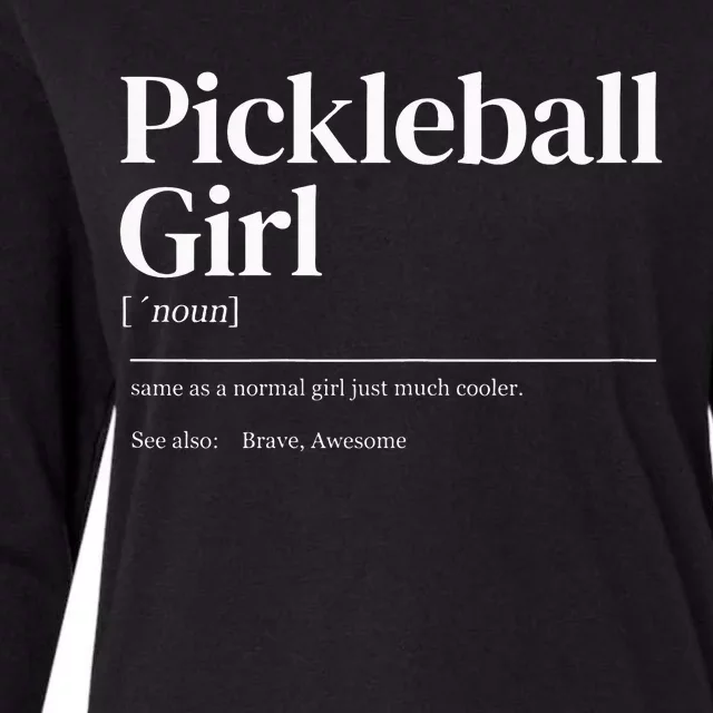 Funny Pickleball Dad Quote Definition Fathers Day Womens Cotton Relaxed Long Sleeve T-Shirt