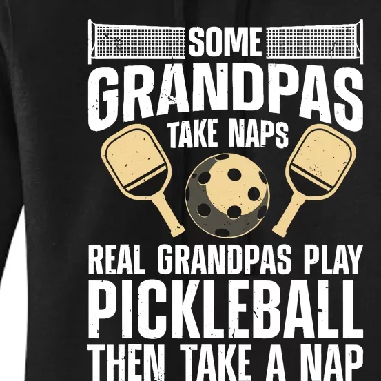 Funny Pickleball Design For Grandpa Pickleball Player Women's Pullover Hoodie