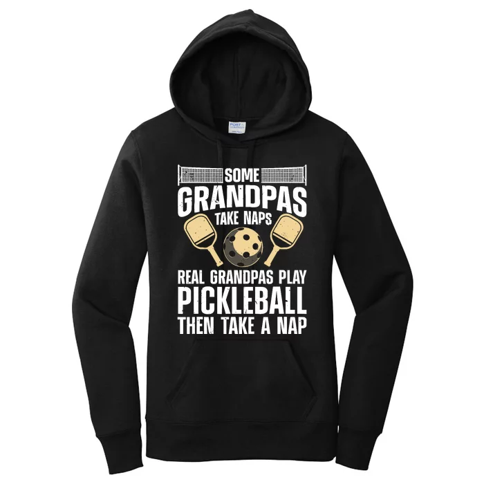 Funny Pickleball Design For Grandpa Pickleball Player Women's Pullover Hoodie