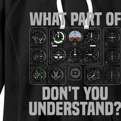 Funny Pilot Design For Men Women Airplane Airline Pilot Women's Fleece Hoodie