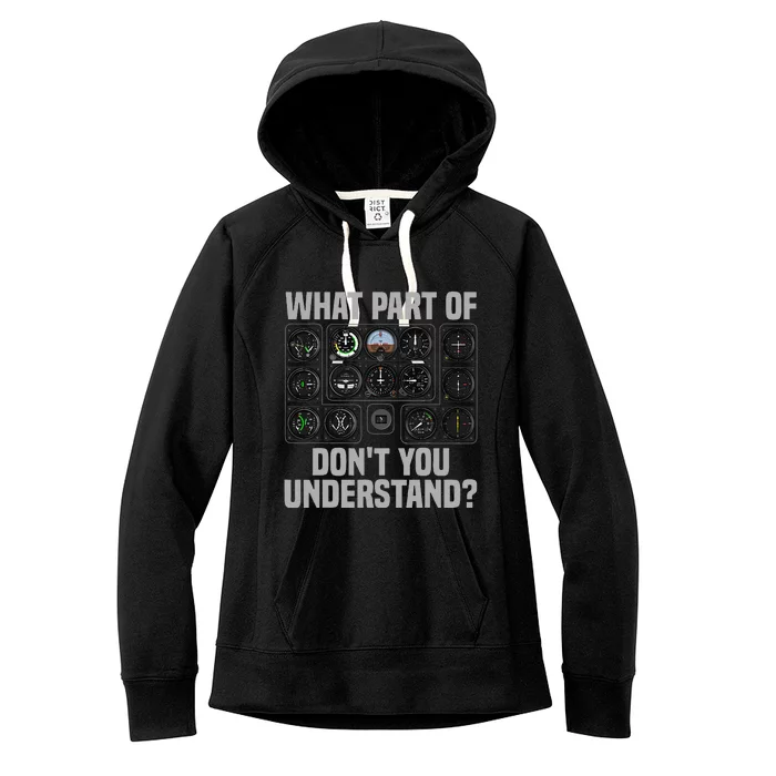 Funny Pilot Design For Men Women Airplane Airline Pilot Women's Fleece Hoodie