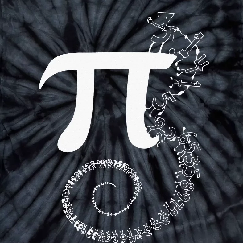 Funny Pi Day 3.14 Math Equation Spiral Pi Math Tie-Dye T-Shirt